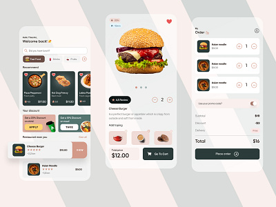 Fast-food app app branding design graphic design illustration typography ui ux