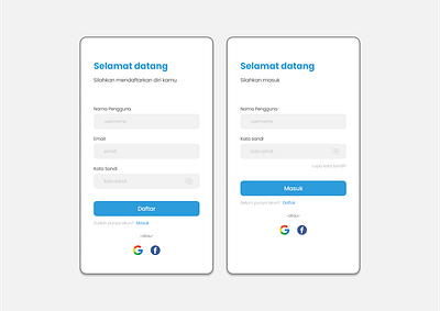 Log in/Register page log in login register sign up signin ui uiux ux