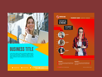 Business Title and event flyer template business tempalte business tittle flyer template flye flyer design flyer designer flyer template illustration marketing business template