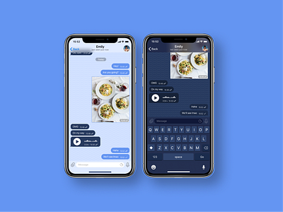Chat Prototype 001 auto layouts chat daily ui dailyui dark theme design figma figma components fresh design graphic design ios 15 ios ui iphone light theme messanger screen sharp telegram ui ux