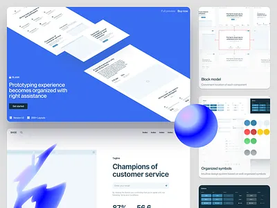 Blank Wireframe kit 🔵 3d application blank bootstrap craftwork design grid illustration landing prototyping ui vector web website wireframe