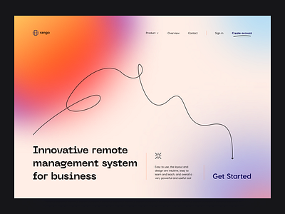 Management system black business cms gradient landing line management system minimalism product design remote saas system ui design uiux ux design uxui web design