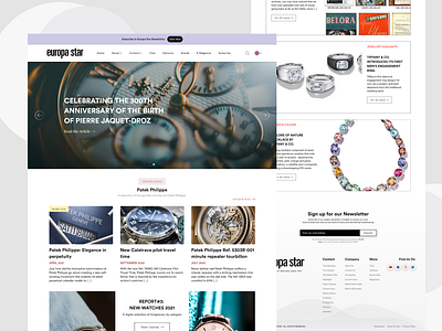 Landing Page - Watch Magazine Website Redesign Europa Star branding collections homepage landing page magazine ui watches web design website design