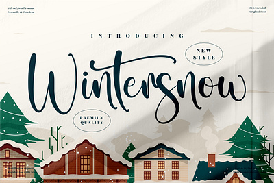 Wintersnow - Beautiful Script Font 3d animation app branding design graphic design icon illustration logo motion graphics typography ui ux vector