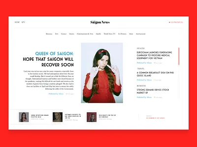Saigon News Magazine city clean magazine news old style product design red saigon typography ui design vietnam web design