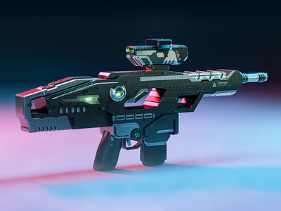 Weapon Cyberpunk 3d blender concept design cyber cyberpunk illustration playground weapon