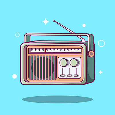 Old Retro Classic Radio Cartoon 3d animation app branding design graphic design illustration logo ui vector