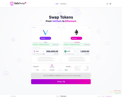 SafeSwap - blockchain atomic swap - bridge frontend react safehaven ui