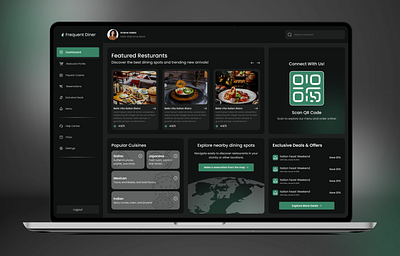 Restaurant Dashboard Page UI app design dashboard design landing page ui ui uiux website design