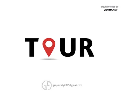 Tour Word logo concept 2 design illustration logo