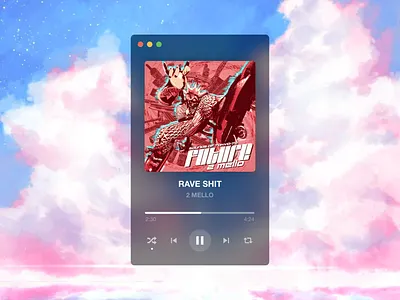 Now Playing (Practice) app design desktop glassmorphism program ui