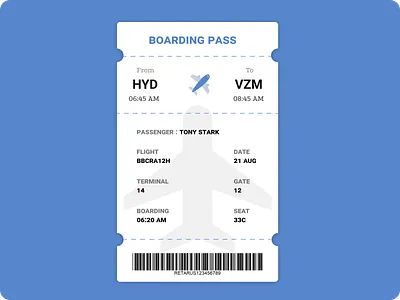 Boarding Pass.#024 3d animation branding dailyui design graphic design illustration logo motion graphics ui