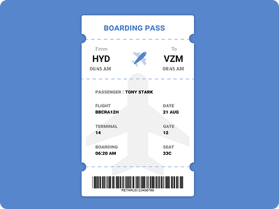 Boarding Pass.#024 3d animation branding dailyui design graphic design illustration logo motion graphics ui