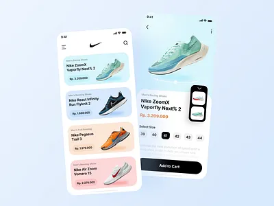 Nike Shop App app design figma nike ui ux