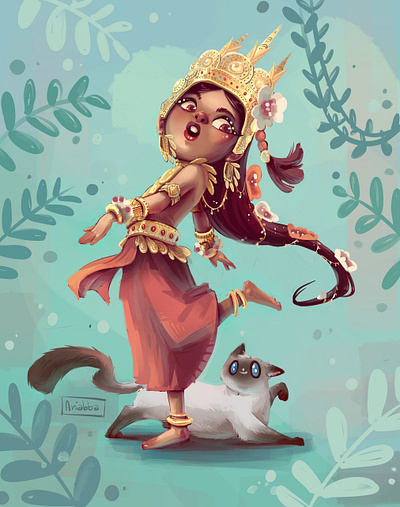 Thai Dancer Timelapse character character design dancer draw drawing illustration thai thai dancer