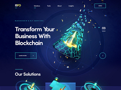 ISFO / Blockchain solutions 3d animation blockchain business design graphic design icon illustration logo motion graphics security typography ui web