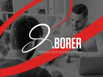 Ch. Borer | Logo design advisor agent branding broker business businesscard creative design graphic design handlettering identity illustration insurance lettering logo minimal personallogo red unique vector