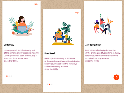 Simple - On Boarding Novel App app appdesign boarding design graphic design illustration logo onboarding ui ux