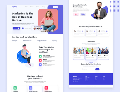 Digital Marketing Agency. agency app design branding clean design colourful desig design digital digital agency first shot homepage illustration logo typography ui ux web design