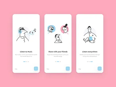 Onboarding Design app daily ui design illustration interface intro ios minimal mobile ui onboarding onboarding illustration onboarding screen onboarding ui ui ui design ux