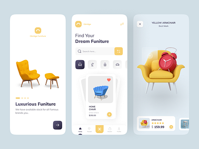 Furniture e-commerce App app appdesign branding design ecommercial furniture furnituredesign maroccancommunity monday populardesign trendy ui uidesign uidesigners uiudesing uiux uiuxdesign ux uxdesign