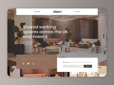 Ninety - Landing page concept design homepage homepage design ui ux web design