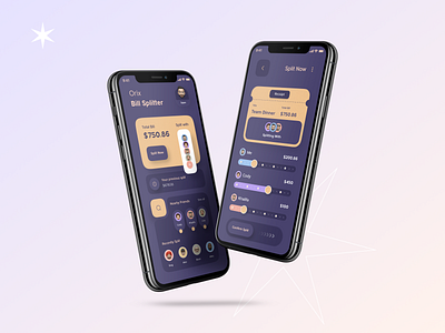 Bill Splitter App app bill splitter bill splitter app dark ui minimal mobile mobile app design mobile apps mobile design mobile ui mobileapp mobileappdesign mobileui orix project sajon ui ui design uiuxdesign ux ui design