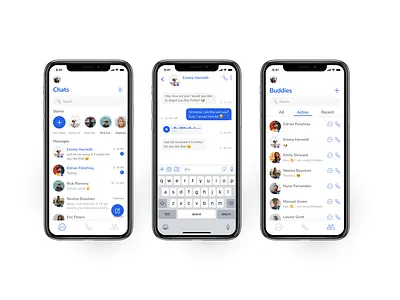 Messenger app concept app design minimal ui