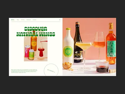 Natural Wine Store design ecomm ecommerce graphic design hero hero section home homepage landing landing page natural retro type typography ui vintage web wine