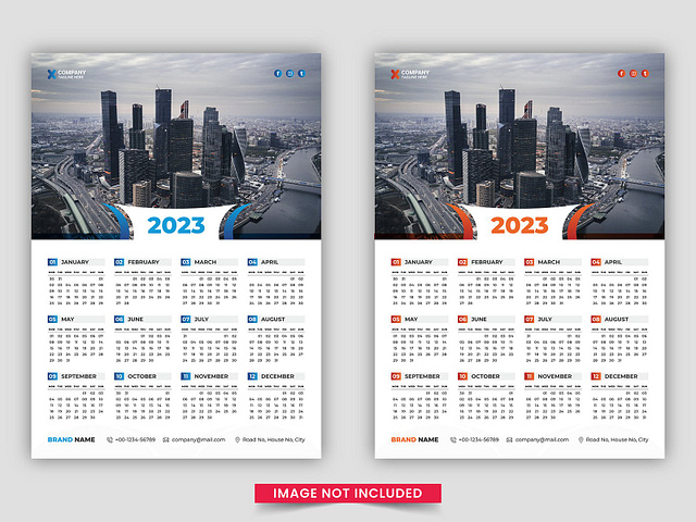 2023 Calendar design template by Md. Pavel Mahmud on Dribbble