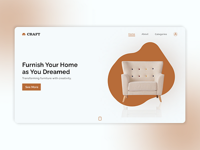 Furniture Landing Page 3d animation app app design branding design graphic design home page illustration landing page logo motion graphics ui ui design uiux ux web