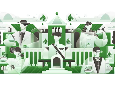 Mist tea 3d design illustration logo motion graphics