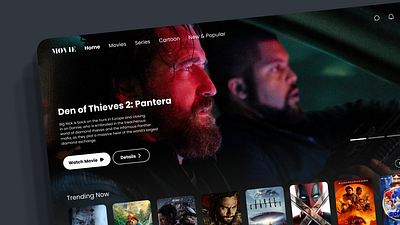 Movie Streaming Concept 🎞️ design figma graphic design landing page ui uiux ux website