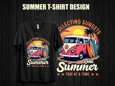 Summer-Sunset T-Shirt Design. aestheticsunset beachvibes customtshirt oceansunset outdoorvibes palmtreedesign retrosunset summerfashion summertrip tshirt summertshirt sunset tshirt design sunsetdesign sunsetlover surfstyle tropical tshirtdesign vacationmode vacationtshirt vintagesunset