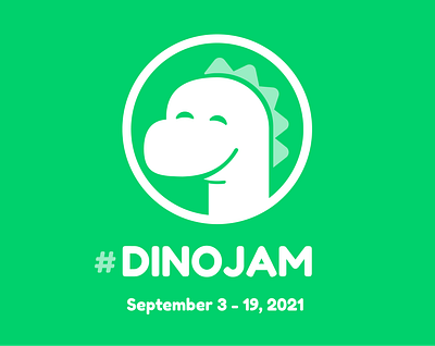 DINOJAM Logo branding design dinosaur graphic design identity illustration logo