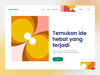 Pattern Design for website - Exploration clean color creativity design exploration geometric hero header landing page pattern user interface web design website