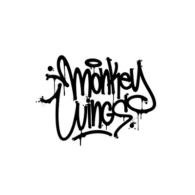 Monkey Wings calligraphy design drip graffiti graphic design ipadpro lettering letters procreate