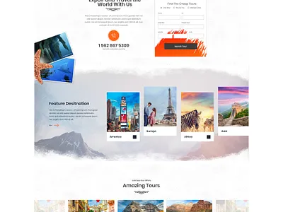 Easy Travel WordPress Theme Design branding graphic design travel ui vacation