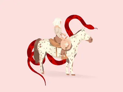 Horseride character design color concept art digital art editorial illustration illustration visual development