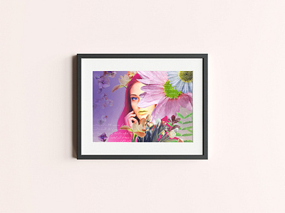 Collage style-Purple Girl collage collageart design digitalart digitalcollage fineart flower girl graphic design illustration purple