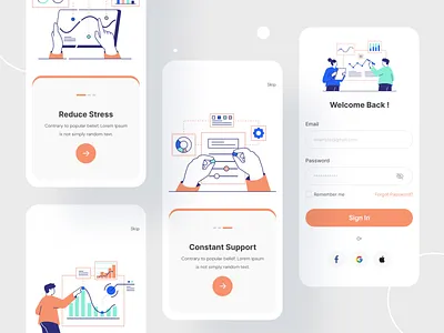 Onboarding Screen Design app design login page onboarding design onboarding screen page design screendesign sign in sign in page sign up sign up page uidesign uiuxdesign uxdesign web web application webdesign