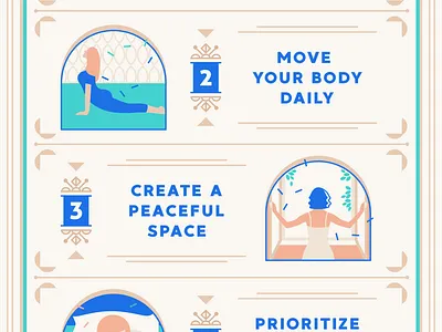 Physical Self-Care (Infographic Design) brassai illustration infographic design