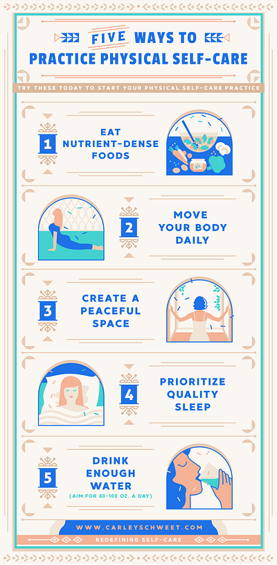 Physical Self-Care (Infographic Design) brassai illustration infographic design