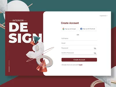 Sign up Page design ui web webdesign