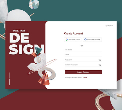 Sign up Page design ui web webdesign