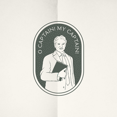 Dead Poets Society Design branding dead poets society design graphic design green illustration logo minimal robin williams typography vector walt whitman