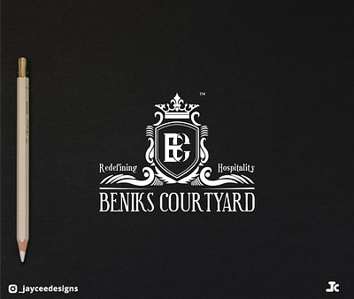 Beniks courtyard logo design branding design graphic design logo logo design minimal vector