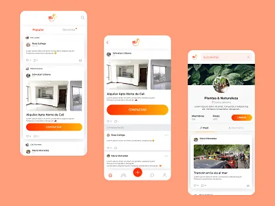 Aloveci App design feed mobile ui