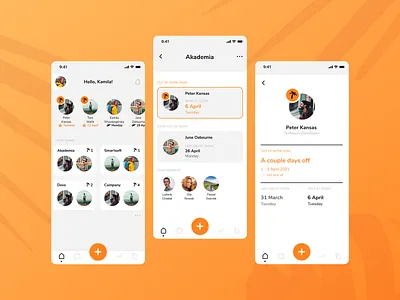 Holidaily 🌴 | Teams | UX/UI Design app dashboard design mobile team ui ux