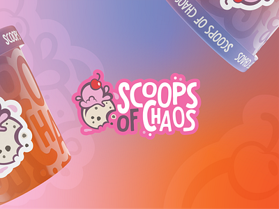 Scoops of Chaos Logo branding illustration logo vector